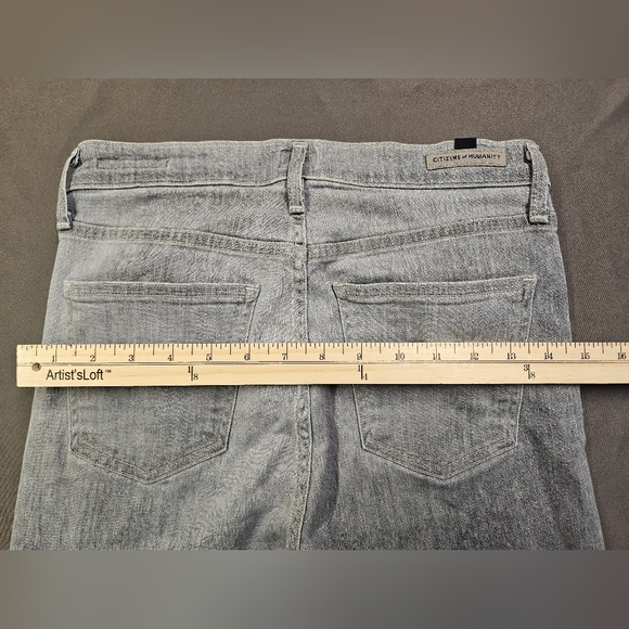 Citizens of Humanity Rocket Crop High Rise Skinny Grey Jeans size 26 - Picture 2 of 7